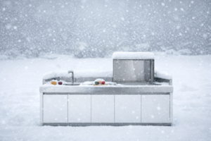 Lire la suite à propos de l’article Une cuisine d’extérieur conçue pour durer… même sous la neige